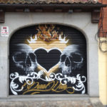 Graffiti en el cierre de Pura Vida Segovia