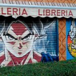 Graffiti de Goku y Asterix en cierre.