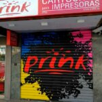 Graffiti profesional en cierre de Prink.