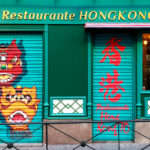 Graffiti en restaurante chino.