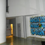 Decoración de oficina con graffiti corporativo