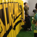 Live painting en evento de Scrambler en Madrid