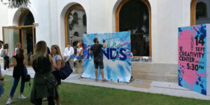 Grafiti en directo en evento en Segovia.