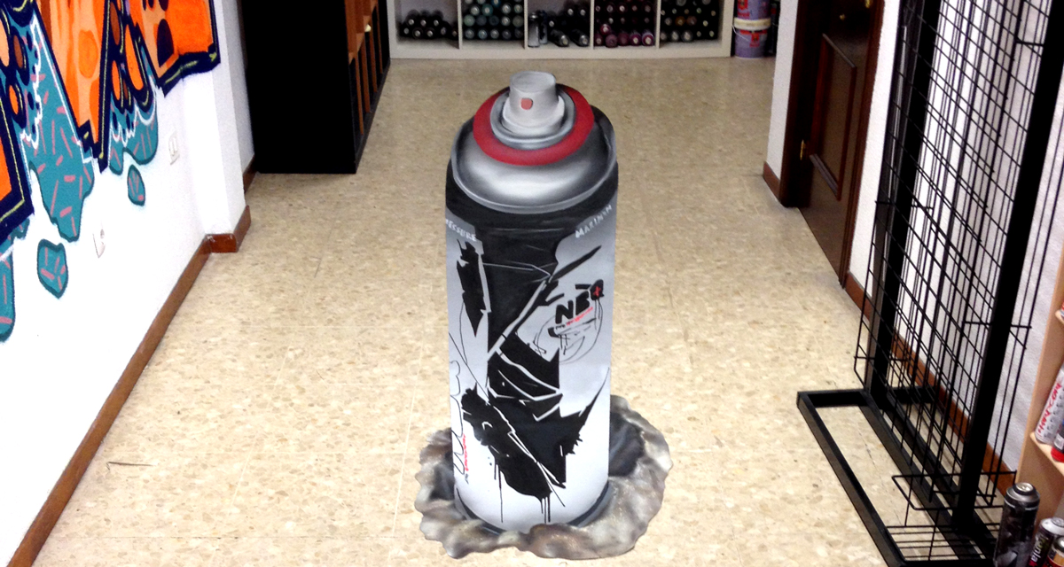 Dibujo 3D de spray NBQ