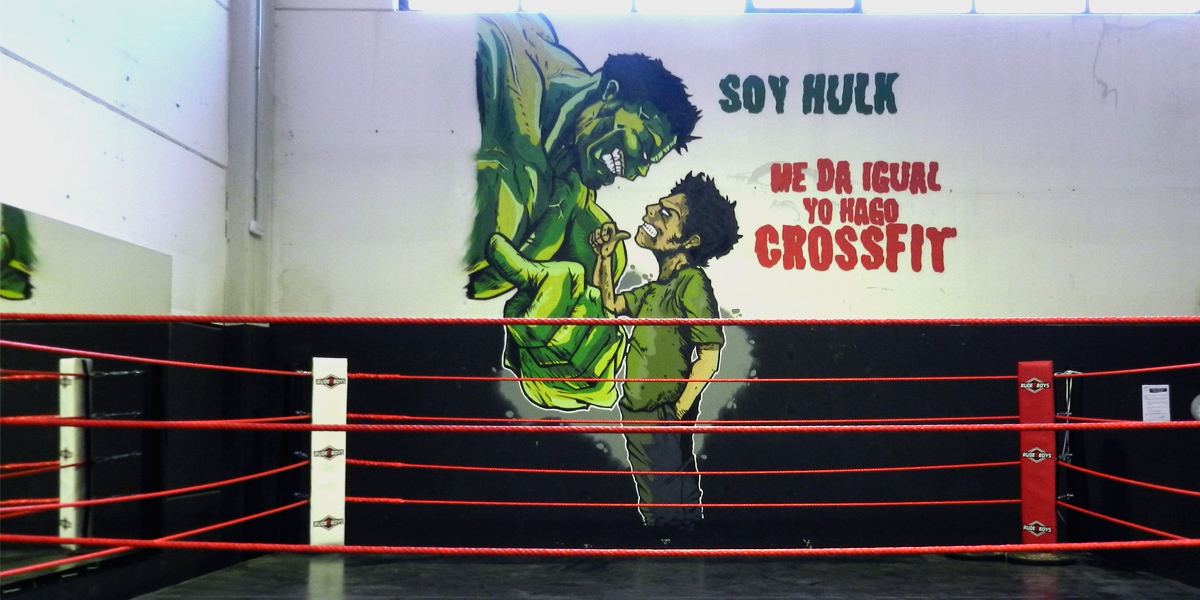 Graffiti de Hulk en Box de Madrid