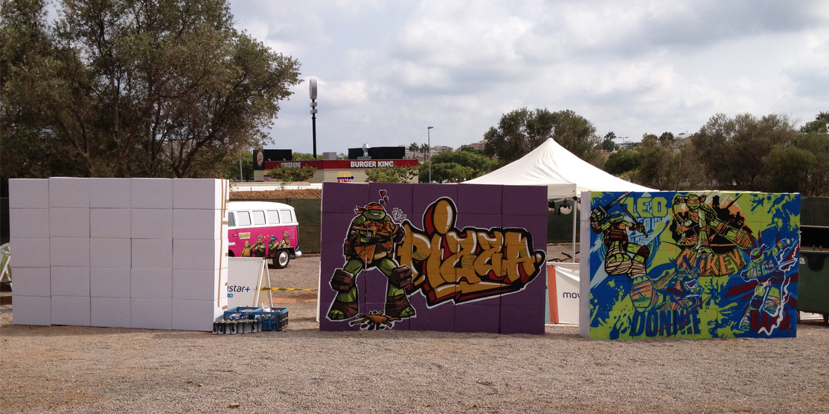 Graffiti en vivo en Slime Fest para Niceklodeon