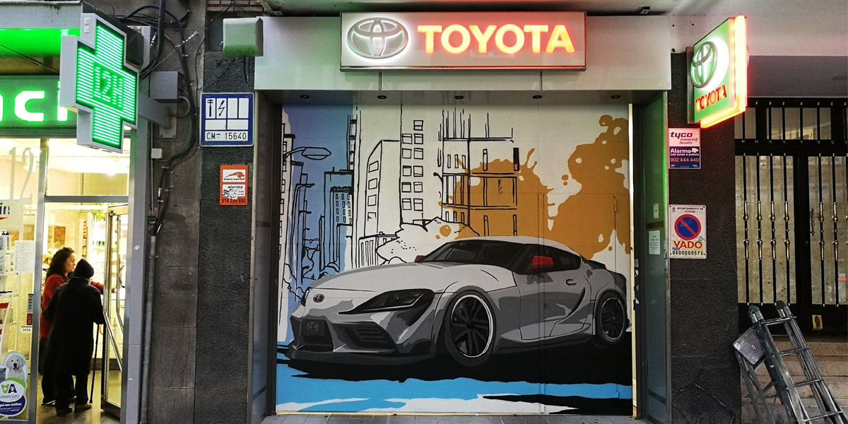 Graffiti para Toyota Madrid.