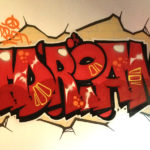 Graffiti profesional en habitación juvenil en Toledo