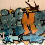 Decoración de habitación juvenil de Madrid con graffiti
