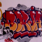 Graffiti profesional con el nombre de Borja
