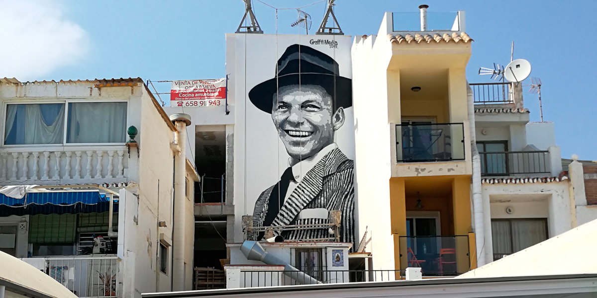 Mural de retrato de Frank Sinatra