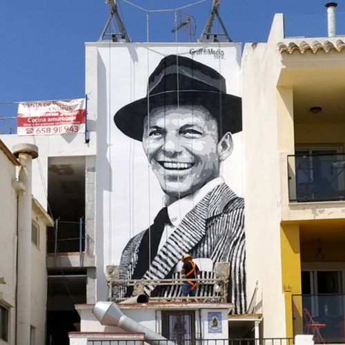 Mural homenaje a Frank Sinatra en Torremolinos