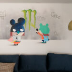 Graffiti de Monster en habitación.