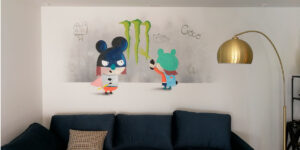 Graffiti de Monster en habitación.