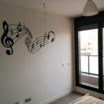 Mural musical en Madrid.