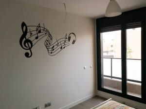 Mural musical en Madrid.