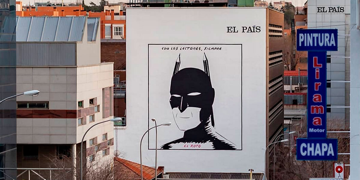 Graffiti homenaje a El Roto de El País.