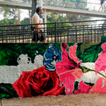 Graffiti mural en Madrid Río.