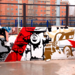 Graffiti en Skate Park de Madrid Río